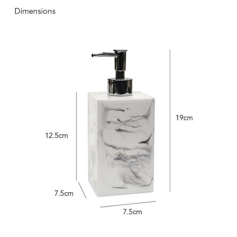 Siva mramorna boca losiona od 430 ml Prekrasno dizajnirana, izdržljiva, elegantna dozator sapuna Kućni hotelski spremnik losiona Bočica sapuna