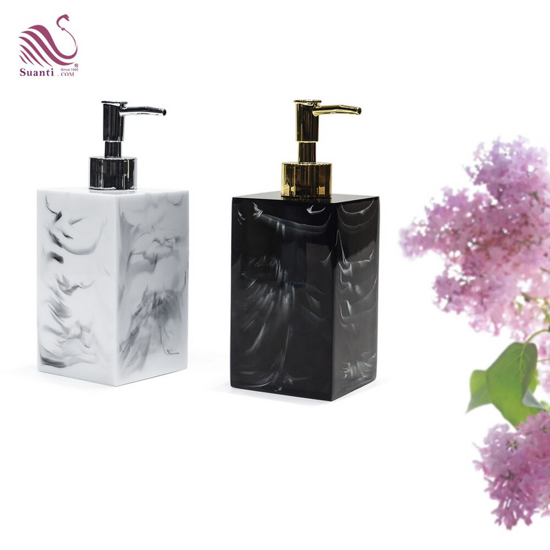 Siva mramorna boca losiona od 430 ml Prekrasno dizajnirana, izdržljiva, elegantna dozator sapuna Kućni hotelski spremnik losiona Bočica sapuna