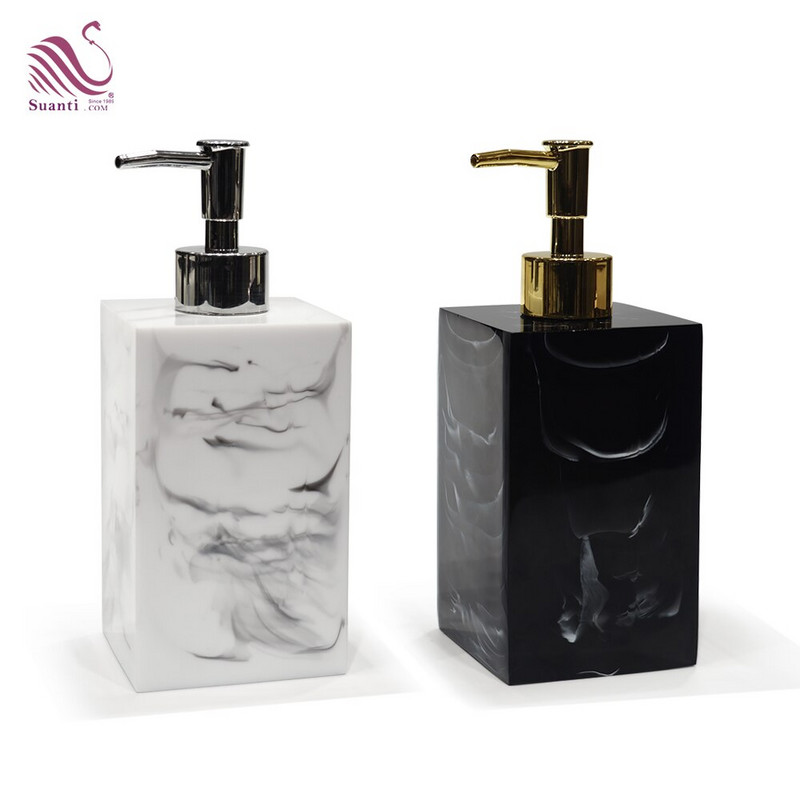 Siva mramorna boca losiona od 430 ml Prekrasno dizajnirana, izdržljiva, elegantna dozator sapuna Kućni hotelski spremnik losiona Bočica sapuna