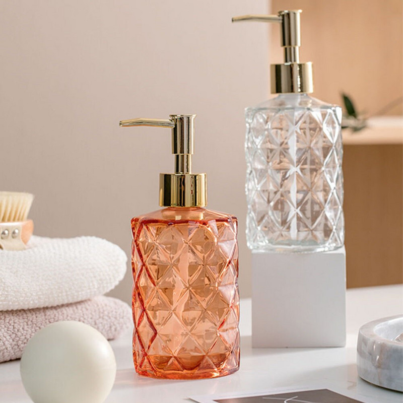 330 ml stiklo muilo dozatorius Nordic Hotel vonios kambario rankų dezinfekavimo priemonė dušo želė Šampūno buteliukas Skysčio papildymas Tušti laikymo buteliai