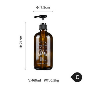 230 ml-es 460 ml-es szappanadagoló fürdőszobai barna üveg utántöltő samponhoz testmosó hajbalzsam Folyékony tároló alpalack