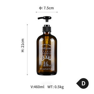 230 ml-es 460 ml-es szappanadagoló fürdőszobai barna üveg utántöltő samponhoz testmosó hajbalzsam Folyékony tároló alpalack