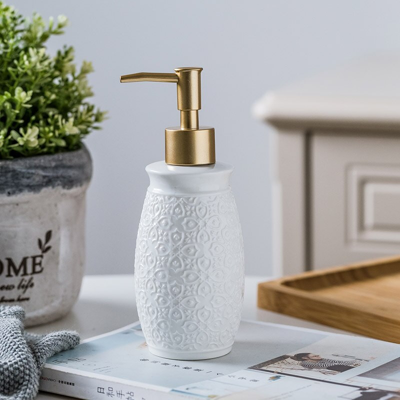280ml,350ml Αξεσουάρ μπάνιου Κεραμική λοσιόν φιάλη υγρού σαπουνιού για διακόσμηση σπιτιού μπάνιου κουζίνας