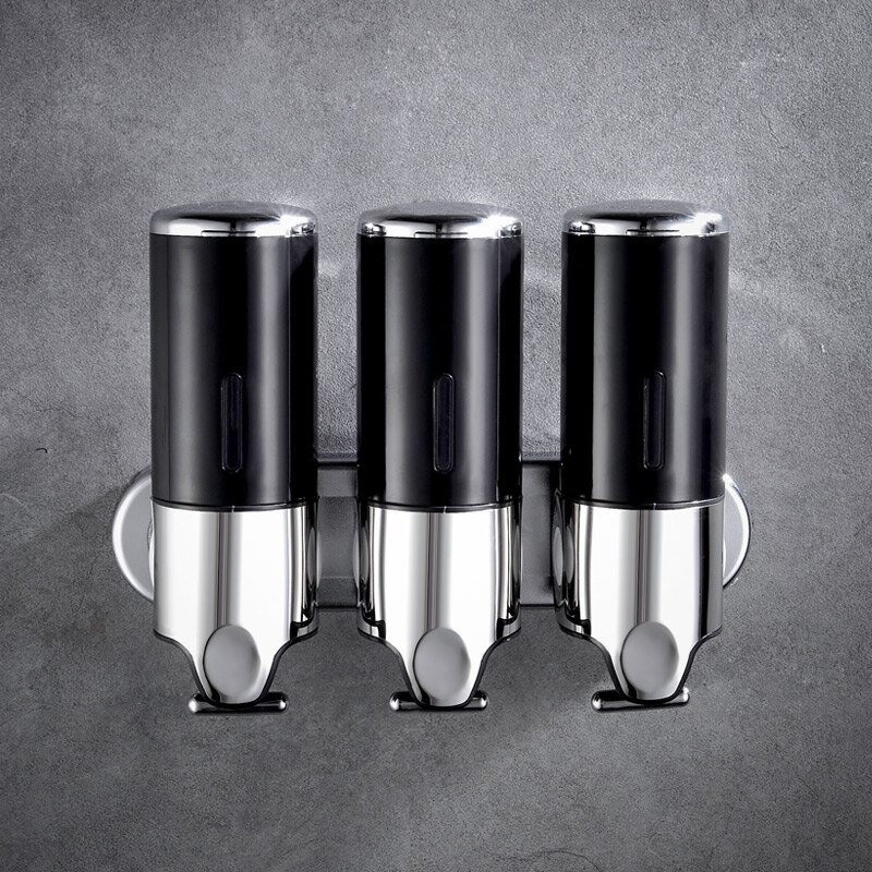 500 ml prabangus skysto muilo dozatorius prie sienos tvirtinamas ABS galvanizuoto šampūno dozatorius, du montuojami vonios kambario priedai