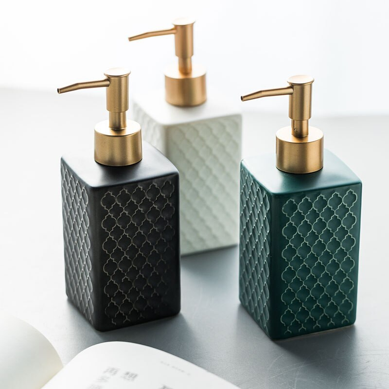 360 ml-es kerámia folyékony adagoló flakon Exquisite Fancy szappanadagoló szállodai tusfürdős palack fürdőszobai kellékek samponos flakon