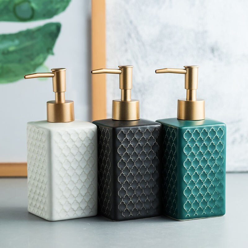 360 ml-es kerámia folyékony adagoló flakon Exquisite Fancy szappanadagoló szállodai tusfürdős palack fürdőszobai kellékek samponos flakon