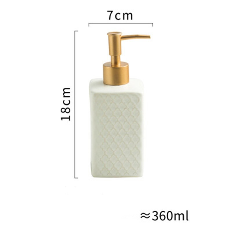360 ml-es kerámia folyékony adagoló flakon Exquisite Fancy szappanadagoló szállodai tusfürdős palack fürdőszobai kellékek samponos flakon