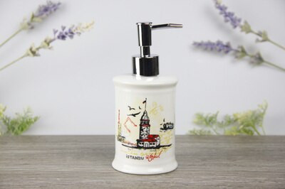 380 ml-es kerámia fürdőszobai kiegészítők tusfürdős flakon konyhába Romantic House szappanadagoló kézfertőtlenítő palack Lotion palack