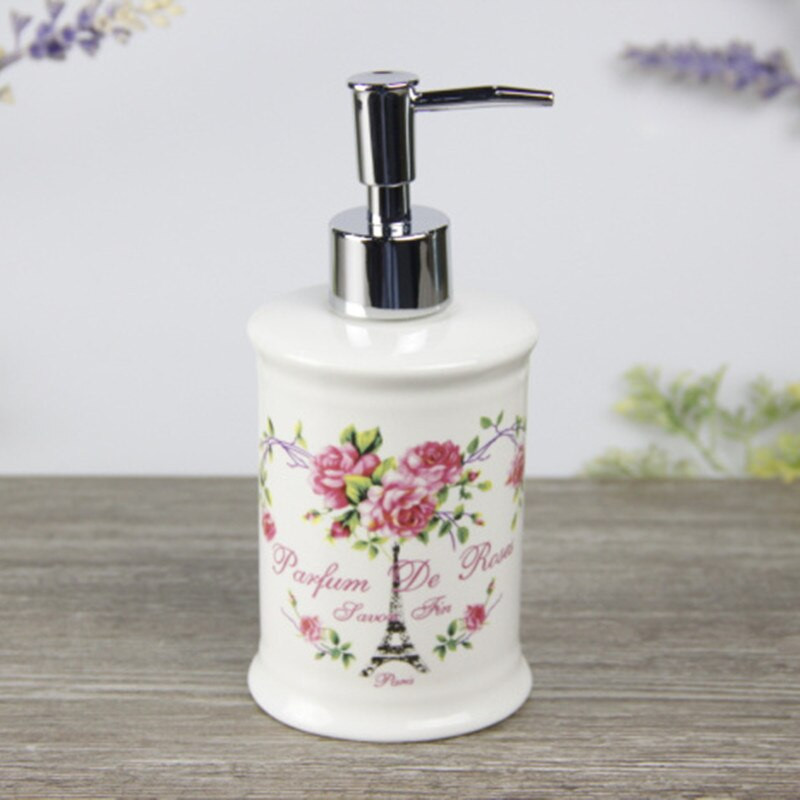 380 ml-es kerámia fürdőszobai kiegészítők tusfürdős flakon konyhába Romantic House szappanadagoló kézfertőtlenítő palack Lotion palack