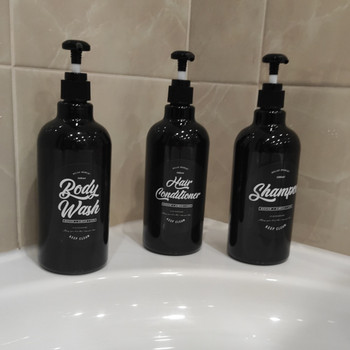 3 σε 1 Σετ 500ml Σαπουνιού Διανομέας Μπάνιου Body Wash Hair Conditioner Shampoo Bottle Home Plastic Liquid Storage Sub-Bottle
