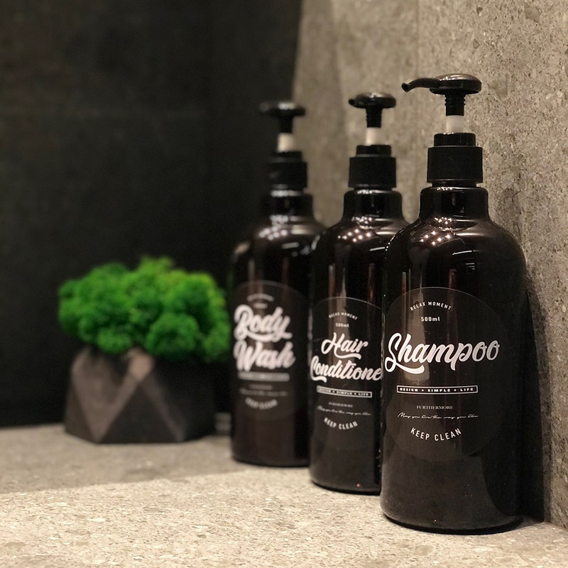 3 az 1-ben készlet 500 ml-es szappanadagoló fürdőszobai testápoló hajbalzsam samponos flakon otthoni műanyag folyadéktároló alpalack