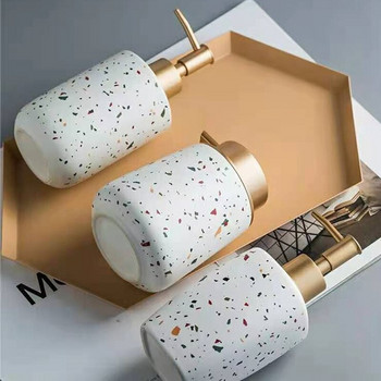 Κεραμικό Terrazzo Lotion Σαμπουάν αντλία υγρού σαπουνιού σετ μπουκαλιού μπάνιου Διακόσμηση σπιτιού Αξεσουάρ μπάνιου