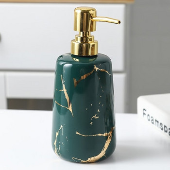 Marble Texture 400ml Dispenser υγρού σαπουνιού Golden Pressing Head Κεραμικό απολυμαντικό χεριών Μπουκάλι αφρόλουτρο Αξεσουάρ μπάνιου