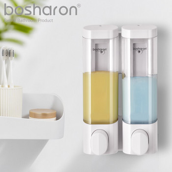 Liquid Double Hand Dispenser Wall 300ml Plastic Home Decoration Accessories Organizer for Bathroom Bottle Dispenser