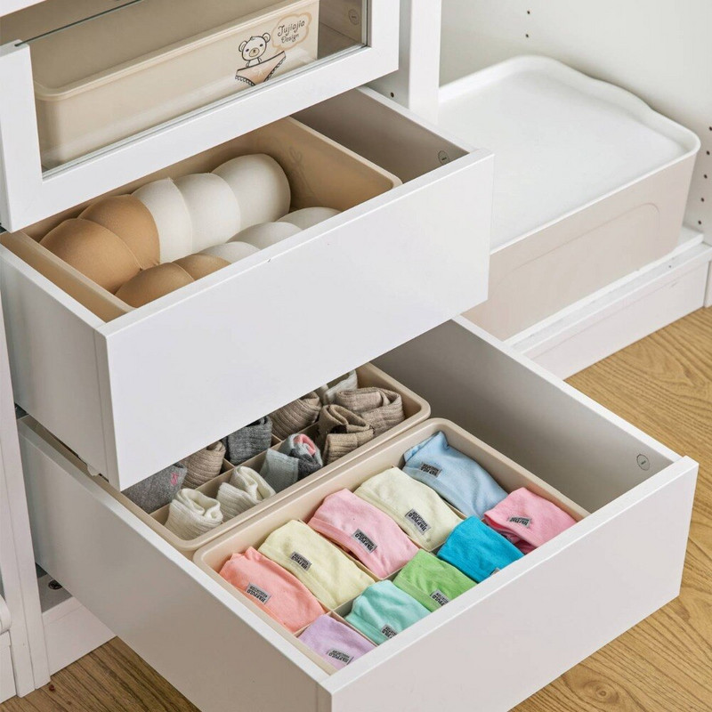 OTHERHOUSE Női Férfi Fehérnemű Szervező tároló doboz tok fedő fiókkal Szekrény Rendező Sálak Zokni Melltartók