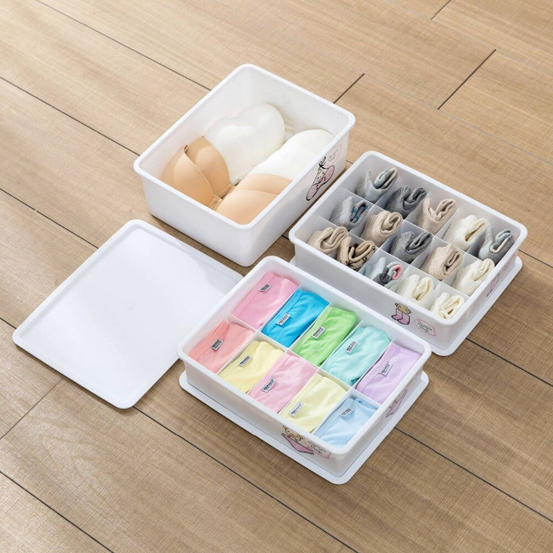 OTHERHOUSE Női Férfi Fehérnemű Szervező tároló doboz tok fedő fiókkal Szekrény Rendező Sálak Zokni Melltartók