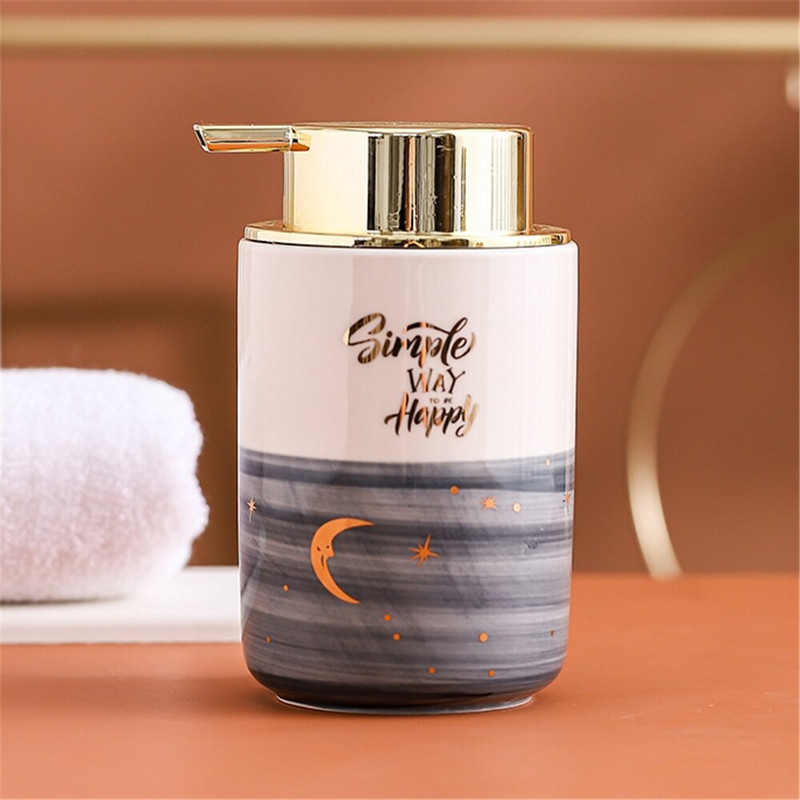 400 ml putojantis muilo dozatorius vonios kambario rankų dezinfekavimo priemonė dušo želė Šampūno buteliukas Šiaurės keramikos tuščias pildymas Sandėliavimas Subbuteliai