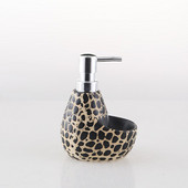 „Vintage Leopard Print“ keraminio muilo dozatorius, skystas losjonas, buteliukas, muilo indas, rankų dezinfekavimo priemonė, nešiojamasis dušo želė buteliukas 35