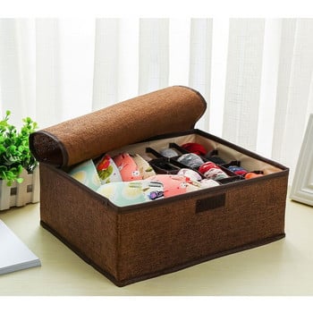 Органайзер за бельо Кутия Сгъваем гардероб Кутия за съхранение на дрехи за чорапогащи Чорапи Сутиен Решетка Органайзери за чекмеджета Памучно бельо
