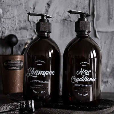 500ml Body Wash plaukų kondicionierius šampūnas buteliukas vonios muilo dozatorius skystas plastikinis laikymo buteliukas presas pompa Sub buteliukas