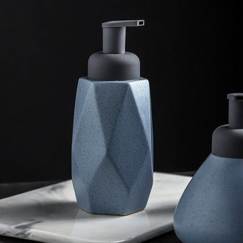 Ceramic Liquid Foam Soap Dispenser, Portable Wash Bathroom Ceramic Dispensing Bottle, Press Foaming Lotion Bottle