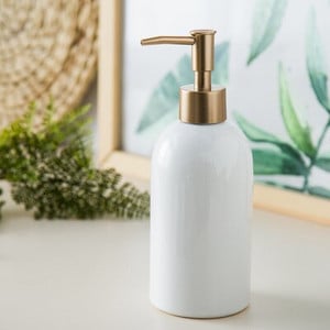 420 ml-es kerámia szappanadagolók Arany sajtolófej Fürdőszoba kiegészítők Tusfürdő adagoló Emulziós adagoló flakon