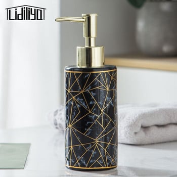 Luxury Keramic Bathroom Dispenser Pump Bottle Shower Gel Shampoo Cup Εργαλεία πλυσίματος Press Empty Bottle Αξεσουάρ μπάνιου 1 τμχ