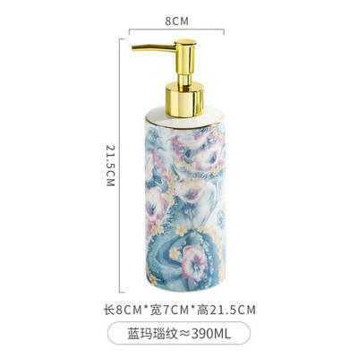 1 PC Nordic Ins Keraminis skysto muilo dozatorius Losjono dozavimo buteliukas rankų dezinfekavimo priemonės preso buteliukas Vonios reikmenų rinkinys Dovana