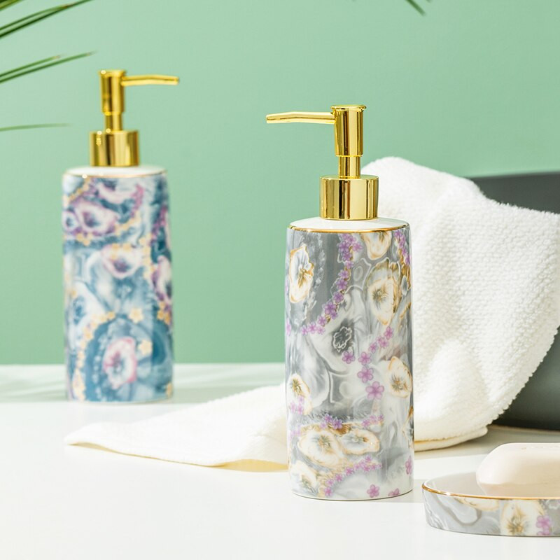 1 PC Nordic Ins Keraminis skysto muilo dozatorius Losjono dozavimo buteliukas rankų dezinfekavimo priemonės preso buteliukas Vonios reikmenų rinkinys Dovana