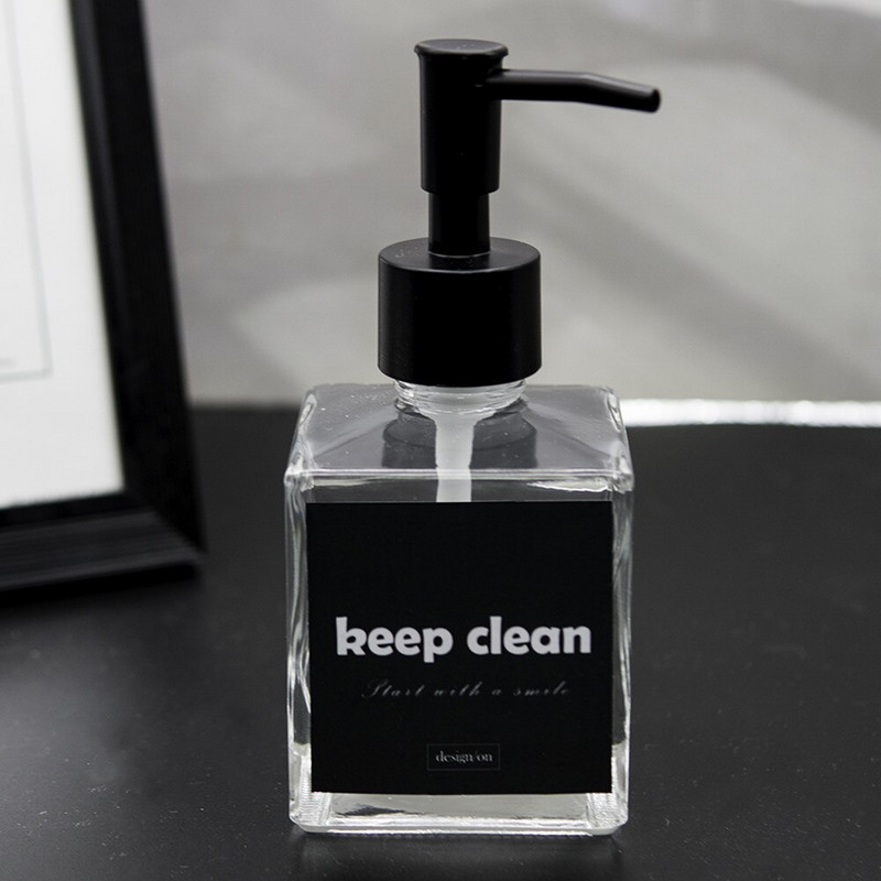 200 ml-es üvegszappan adagoló Nordic Home Hotel Fürdőszoba Kézmosó Palack Konyhai Lotion Folyékony mosószer tároló Alpalack