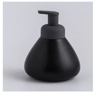 Fekete kerámia buborékszappan adagoló/porcelán hab emulziós nyomópalack/habos tusfürdő flakon/préselő típus habzó Co.