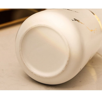 300 ml пенеща се помпа дозатор за сапун дезинфектант за ръце душ гел шампоан бутилка вана златиста мраморна шарка керамика празно подбутилиране