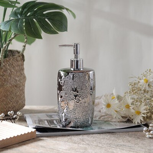 400ml Nordic Lotion Bottle Silver Mirro Bottle Kerámia szappanadagoló sampon tusfürdős Palack Kerámia Kézfertőtlenítő Palack Pr