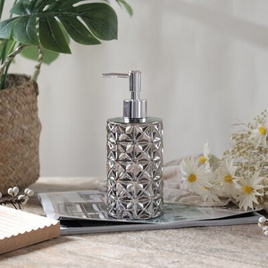 400ml Nordic Lotion Bottle Silver Mirro Bottle Kerámia szappanadagoló sampon tusfürdős Palack Kerámia Kézfertőtlenítő Palack Pr