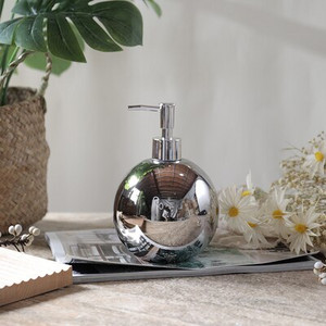 400ml Nordic Lotion Bottle Silver Mirro Bottle Kerámia szappanadagoló sampon tusfürdős Palack Kerámia Kézfertőtlenítő Palack Pr