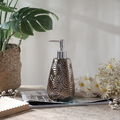 400ml Nordic Lotion Bottle Silver Mirro Bottle Kerámia szappanadagoló sampon tusfürdős Palack Kerámia Kézfertőtlenítő Palack Pr