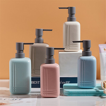 300ml 450ml Ceramic Soap Dispenser Nordic Bathroom Bottles Shampoo Home Hotel Refill Empty Bottle for Hair Conditioner