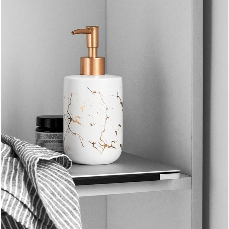 Vonios dozatoriai Keraminiai losjono buteliukai marmurinio rašto rankų dezinfekavimo priemonės dušo želė buteliukas muilo dozatorius vonios kambario priedai