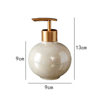 Pearl Glaze kerámia szappanadagoló Nordic Modern fehér jég repedezett textúra nyomó sampon palack fürdőszoba dekorációs kiegészítők