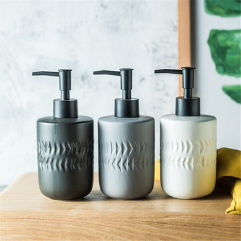 Liquid Press Empty Bottle for Hand Sanitizer Shower Gel Shampoo Home Hotel Bathroom Ceramic Soap Dispenser Μπάνιου Προμήθειες
