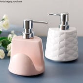 400 ml-es kerámia lotionpalack szív alakú szappanadagoló többfunkciós, kettős célú palackos szivacsülés otthoni tusfürdő tartály
