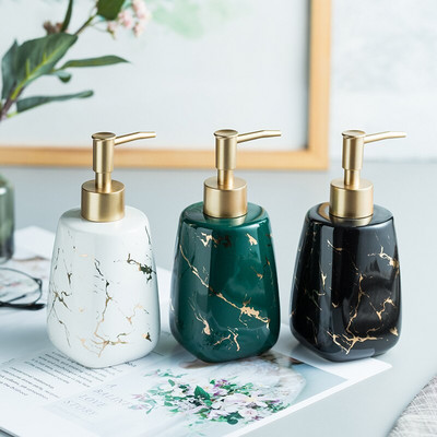 Creative Ceramic Vonios kambarys Keraminis losjono buteliukas dušo želė Šampūnas Muilo dozatorius Vonios kambario priedai Dezinfekavimo buteliukas