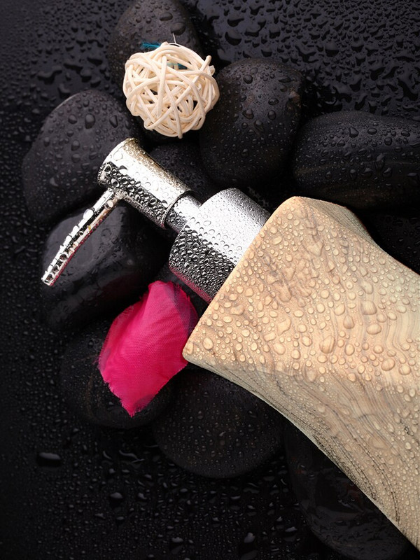 Dozator creativ de săpun din ceramică cu granulație de lemn de uz casnic cu loțiune de tip împingere Chiuvetă Sub-imbuteliere Accesorii de decorare pentru baie