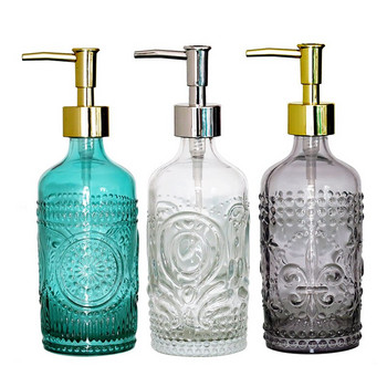 WHYOU 1 брой стъклена бутилка Течна емулсия за измиване на ръце Дозатор за сапун Ретро Аксесоари за декорация на баня