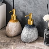 Kerámia lotionpalack Márványos szappanadagoló palackok Push típusú otthoni fürdőszobai szett WC tároló dekorációs kiegészítők