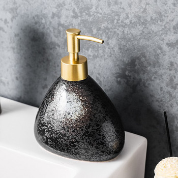 Керамична бутилка лосион Мраморни бутилки за дозиране на сапун Push Type Домашен комплект за баня Съхранение на тоалетна Аксесоари за декорация