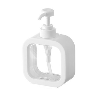 Прозрачни пластмасови бутилки с помпа за дозатор за сапун за ръце в банята Дизайн за многократно пълнене за домашна употреба Подвижен корпус с натискане C66