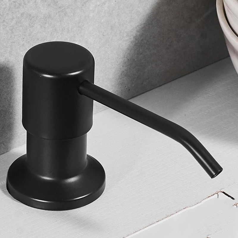 300M virtuvės kriauklės muilo dozatorius juodas ABS dozatorius ploviklis skystas muilas vonios kambario laikiklis sidabrinis kriauklės muilo dozatorius