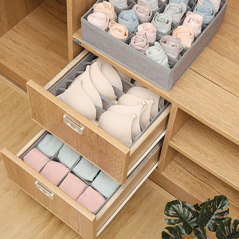 Fiókszervezők Ruházat Zokni Tároló doboz Fiókos felosztás Tároló Összecsukható Otthoni Szekrény Ruházat organizadores