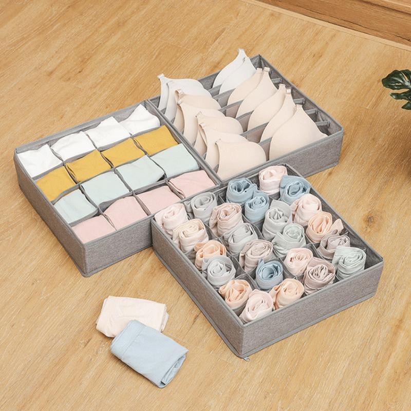 Fiókszervezők Ruházat Zokni Tároló doboz Fiókos felosztás Tároló Összecsukható Otthoni Szekrény Ruházat organizadores